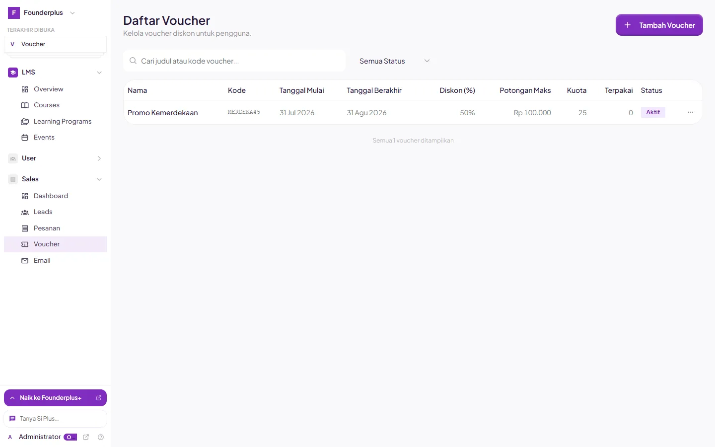 Daftar voucher